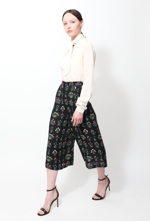Valentino Floral Silk Skorts - 2