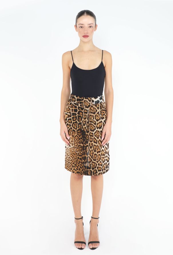 Saint Laurent ICONIC S/S 2002 Lace-Up Leopard Ensemble - 4
