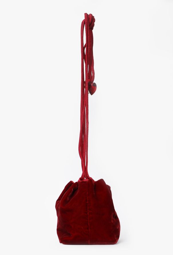 Saint Laurent Vintage Mini Velvet Bucket Bag - 3