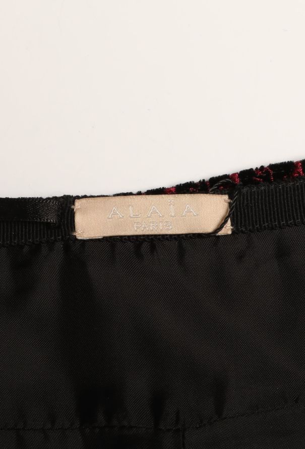 Alaïa Embroidered Velvet Skater Skirt - 5
