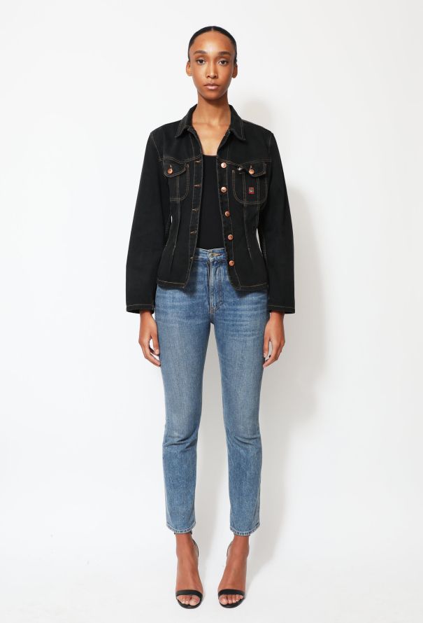 Kenzo '80s Cinched Denim Jacket - 3