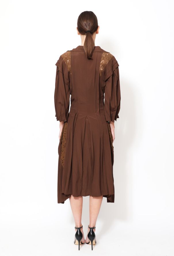 Chloé F/W 2018 Lace Pleated Dress - 4