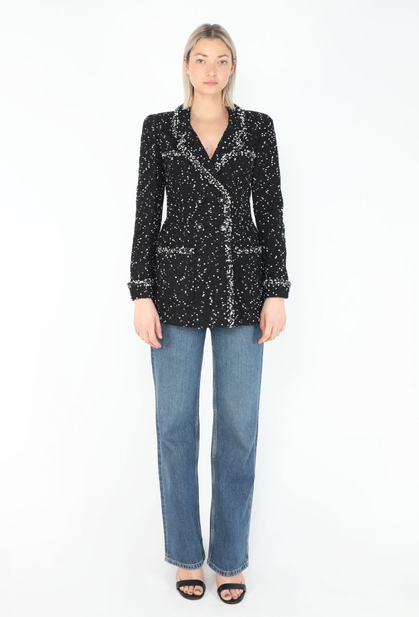 Chanel COLLECTOR 1995 Bicolor Tweed 'CC' Blazer - 3