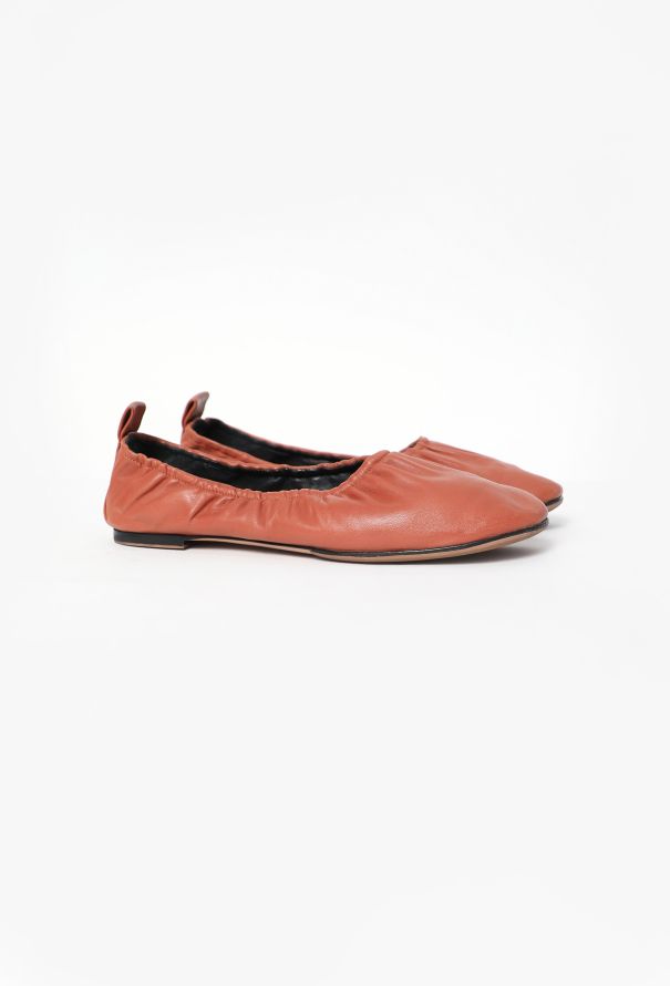 Céline S/S 2015 Leather Ballerina Flats Camel brown - 3