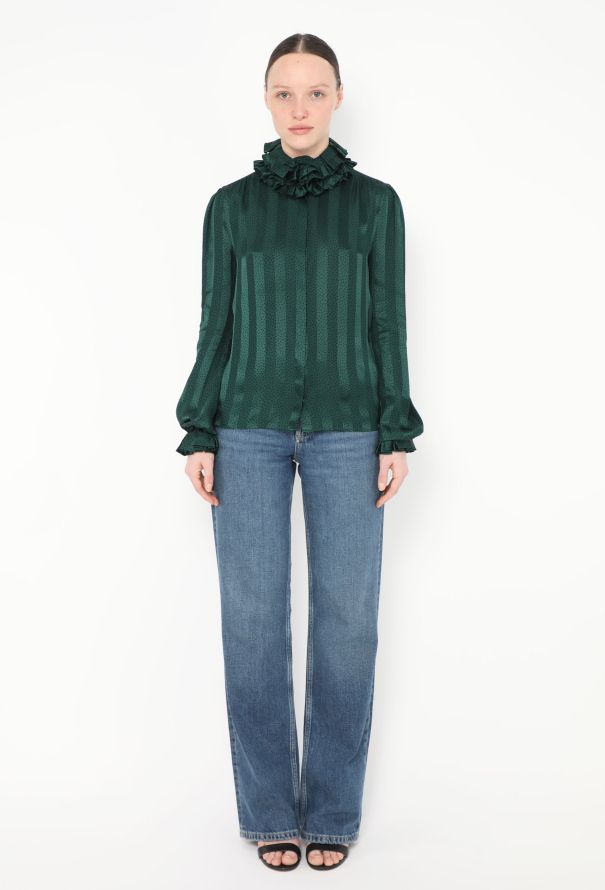 Saint Laurent Pre-Fall 2020 Ruffled Silk Blouse - 4