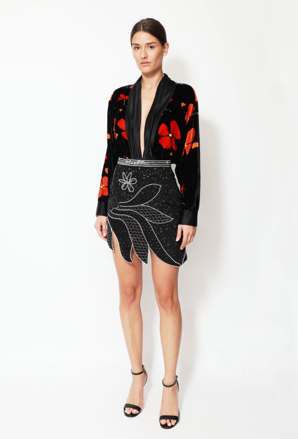 Rodarte F/W 2015 Beaded Silk Skirt - 4