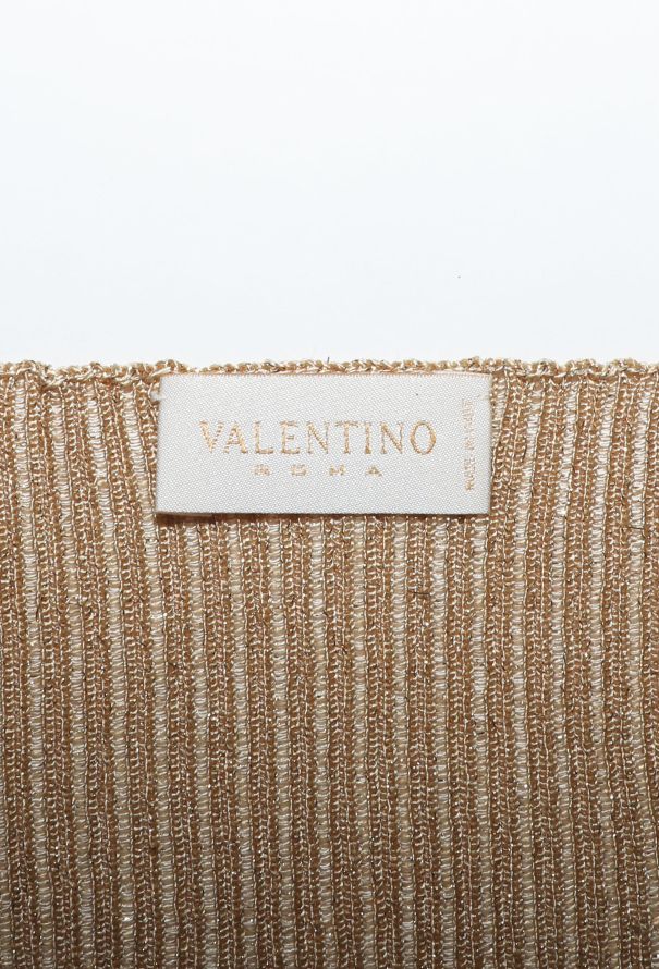 Valentino '90s Metallic Ribbed Lace Top - 5