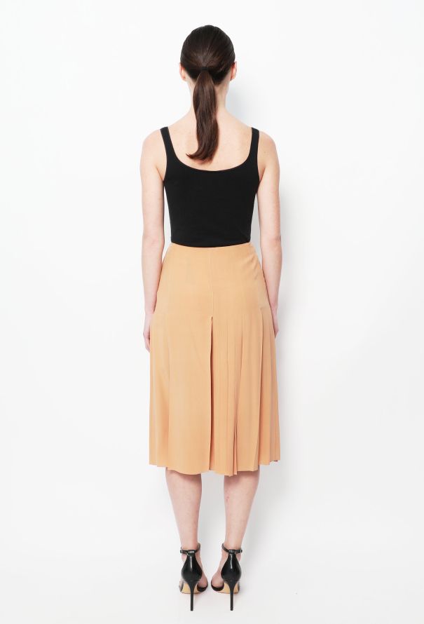 Céline Silk Crêpe Pleated Skirt - 3