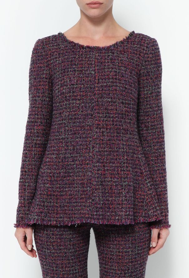 Chanel Frayed Bouclé 'CC' Pant Ensemble - 3