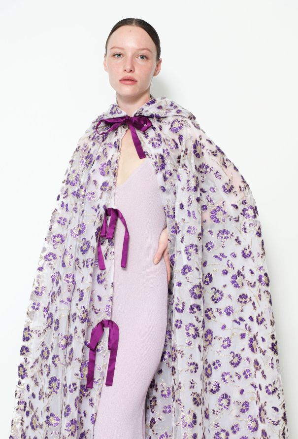 Rodarte S/S 2019 Iridescent Tulle Cape - 4