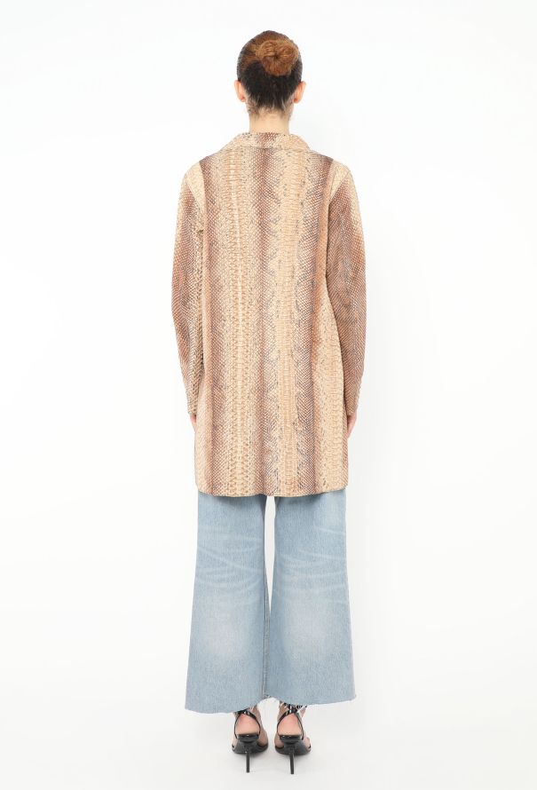 Prada S/S 2004 Python Trench Coat - 4