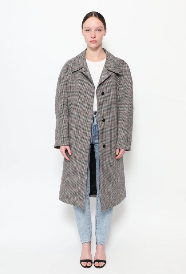 Prada F/W 2018 Belted Houndstooth Coat - 3