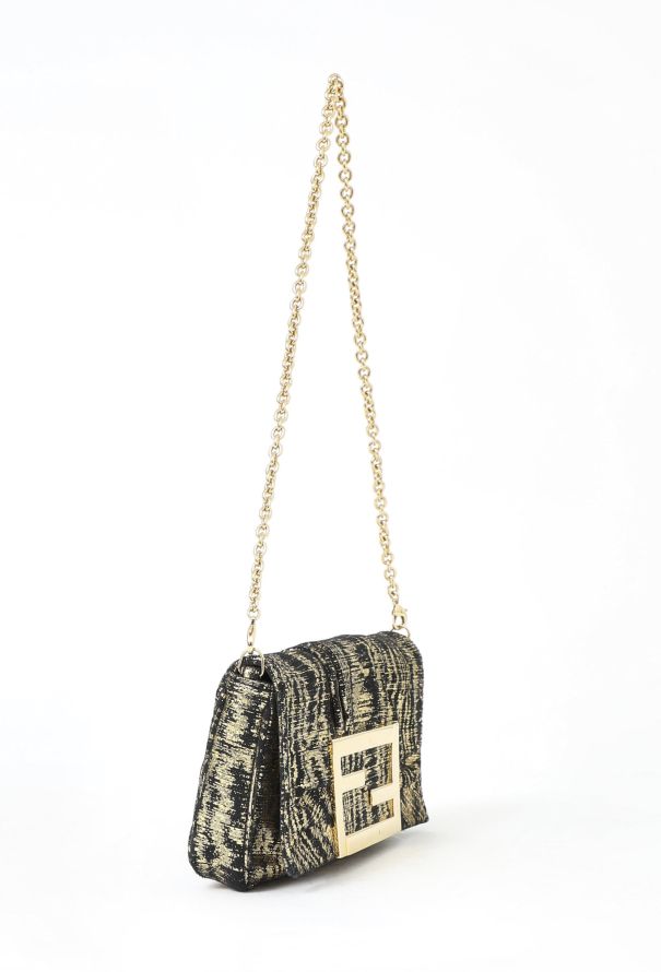 Fendi Metallic Tiger Print Clutch - 2
