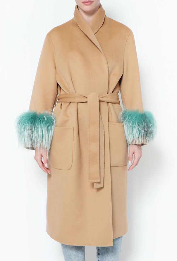 Prada 2017 Angora Fox Cuff Coat - 2