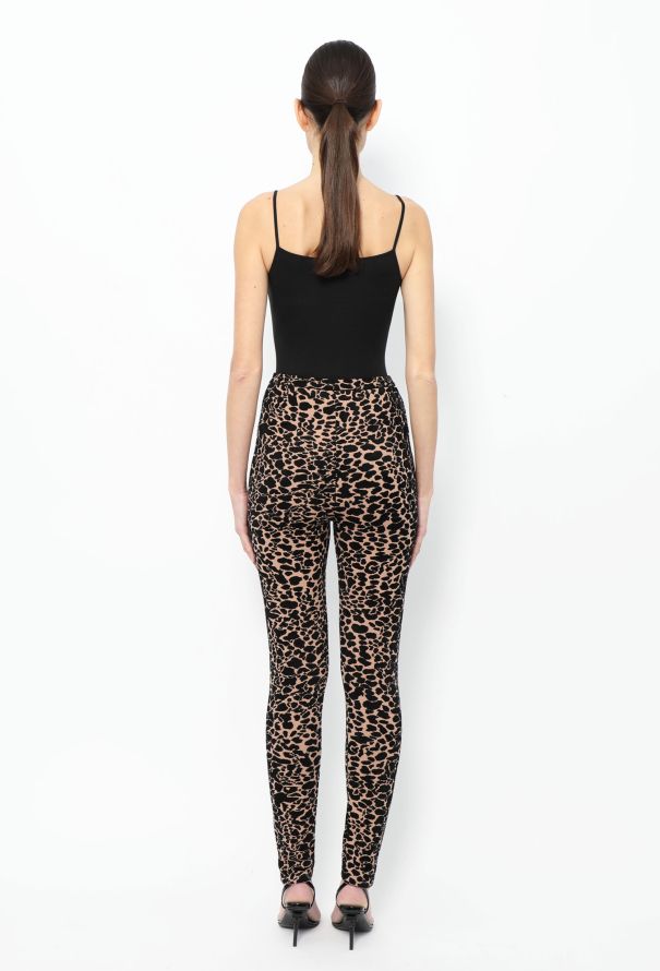 Alaïa F/W 2020 Leopard Print Knit Leggings - 5