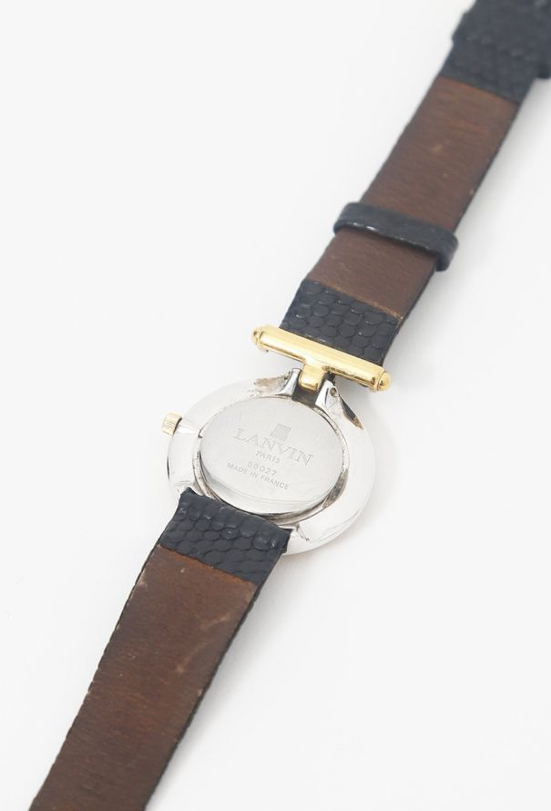 Lanvin Steel & Goldstone Bezel Watch - 5