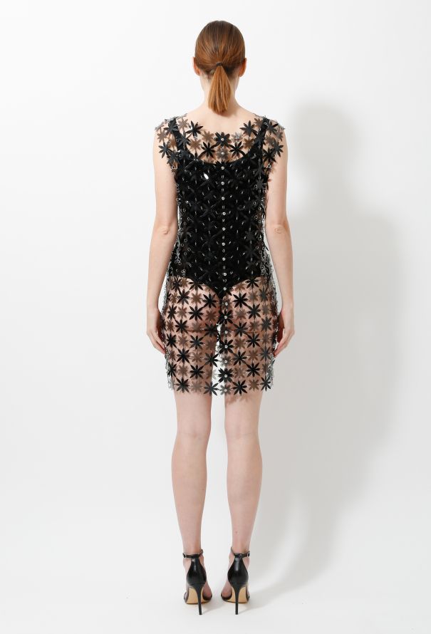 Paco Rabanne S/S 2019 Floral PVC Chainlink Tunic - 6