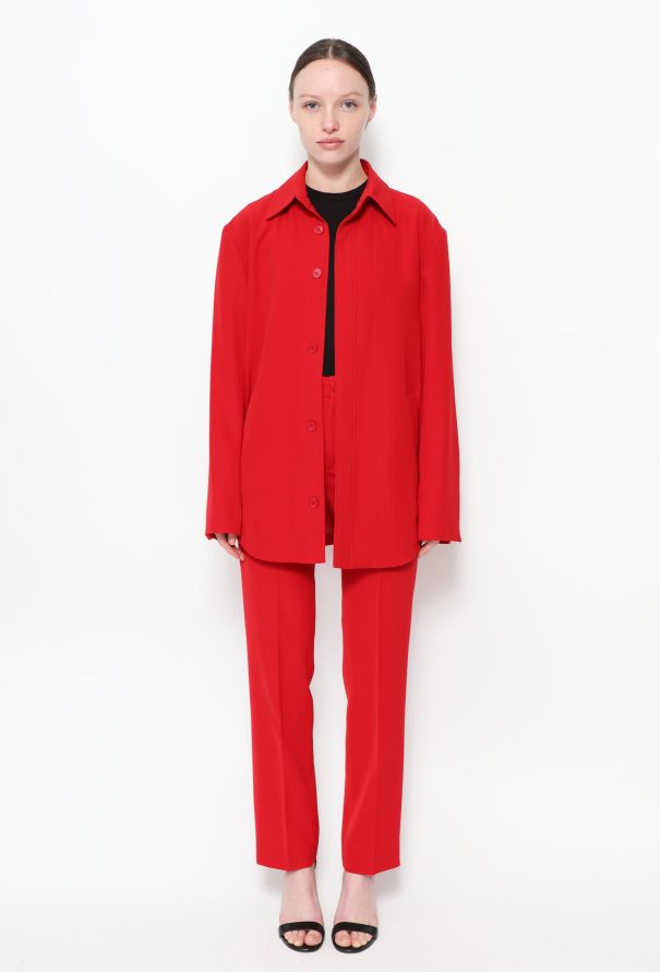 Balenciaga 2018 Scarlet Crêpe Ensemble - 1