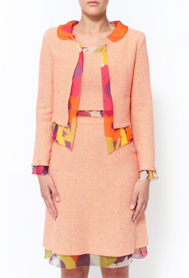 Chanel S/S 2000 Silk Chiffon Bouclé 3-Piece Ensemble - 4