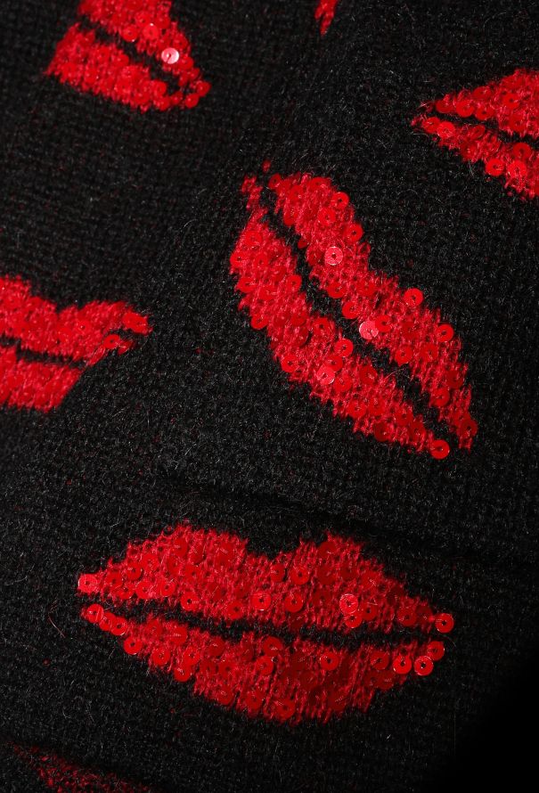 Saint Laurent 2016 Sequin Lip Mohair Cardigan - 8