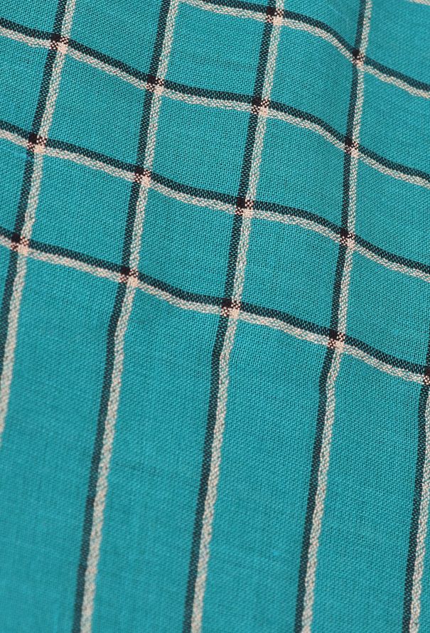 Saint Laurent Vintage Checkered Lamé Scarf - 5