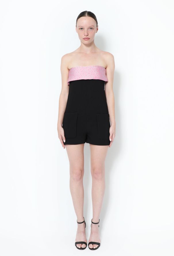 Balenciaga Resort 2015 Bicolor Crêpe Romper - 1