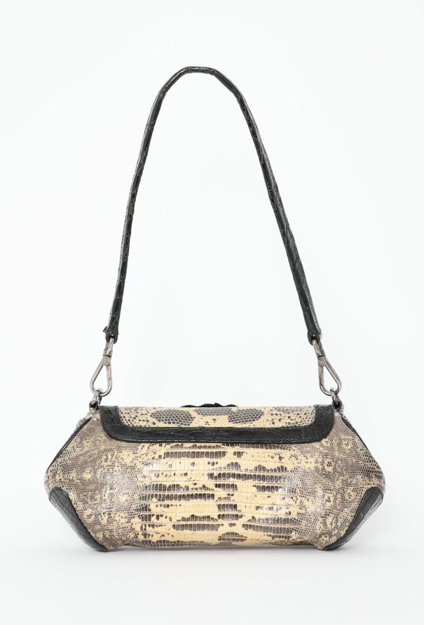 Prada F/W 2004 Lizard Embellished Shoulder Bag - 4