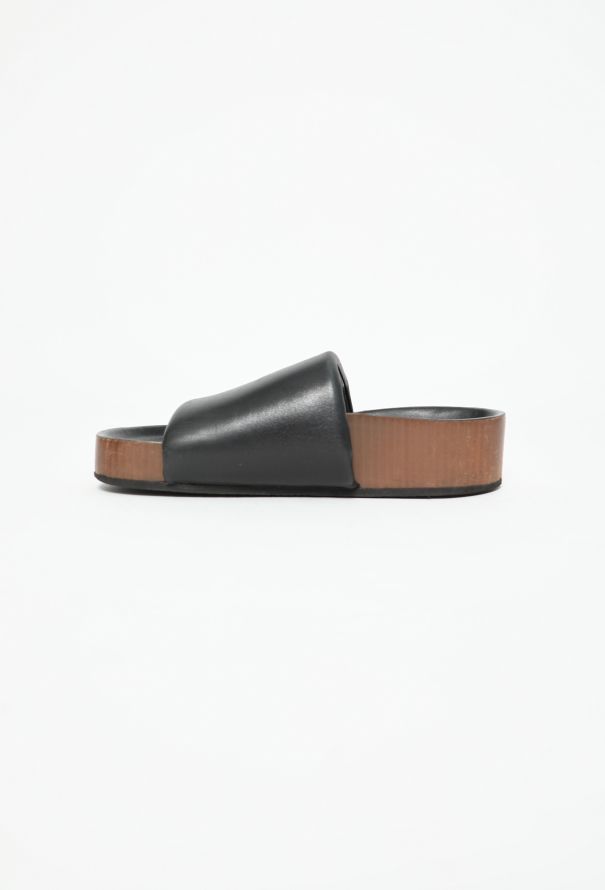 Céline 2014 Platform Wooden Slides - 4