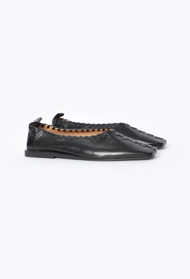 Jil Sander S/S 2018 Whipstitch Leather Flats - 4