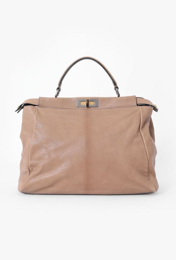 Fendi Beige Large Peekaboo Bag - 1