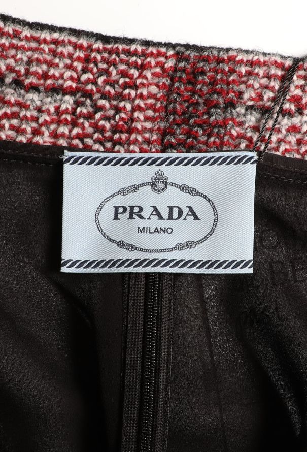 Prada F/W 2021 Knit Trim Crêpe Dress - 6