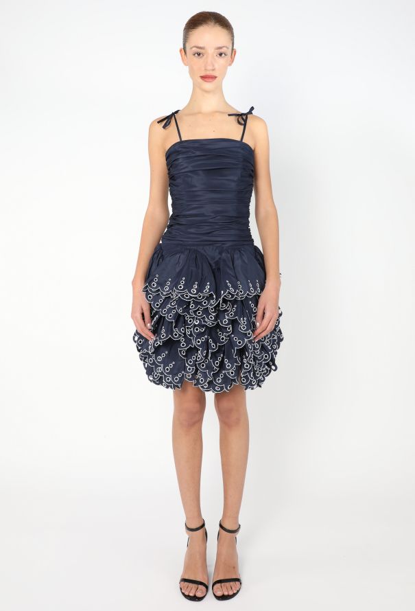 Angelo Tarlazzi Ruffled Taffeta Dress - 2