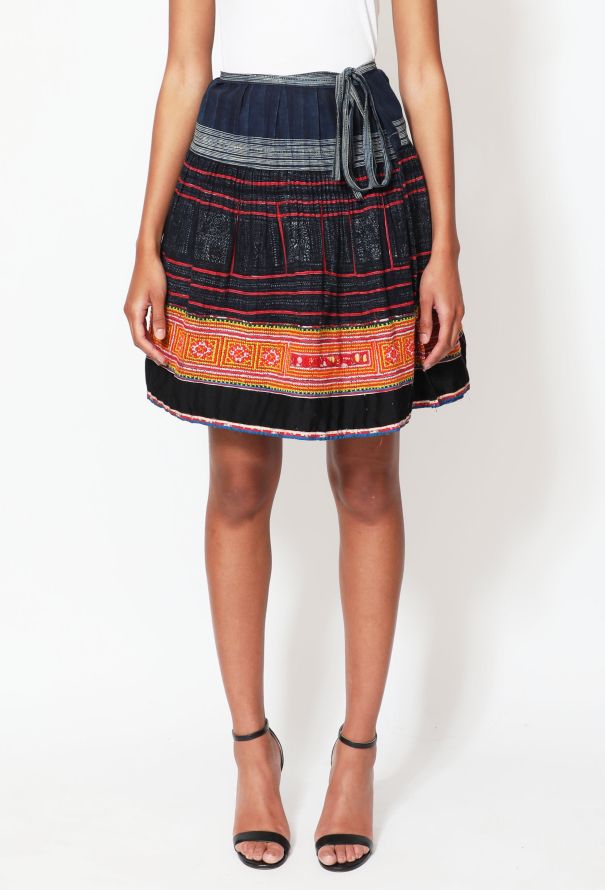 World Treasures Embroidered Patchwork Wrap Skirt - 2