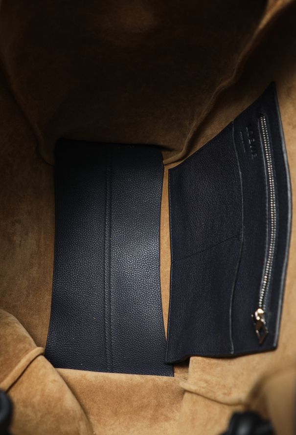 Loewe Flamenco Grained Leather Tote in Deep Navy - 12
