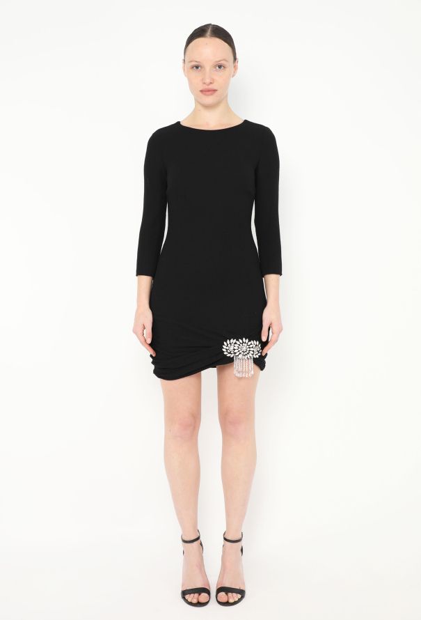 Azzaro Ruched Strass Bodycon Dress - 3