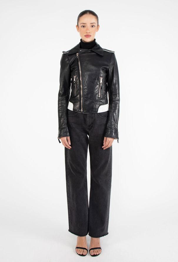Balenciaga S/S 2007 Bicolor Biker Jacket - 6