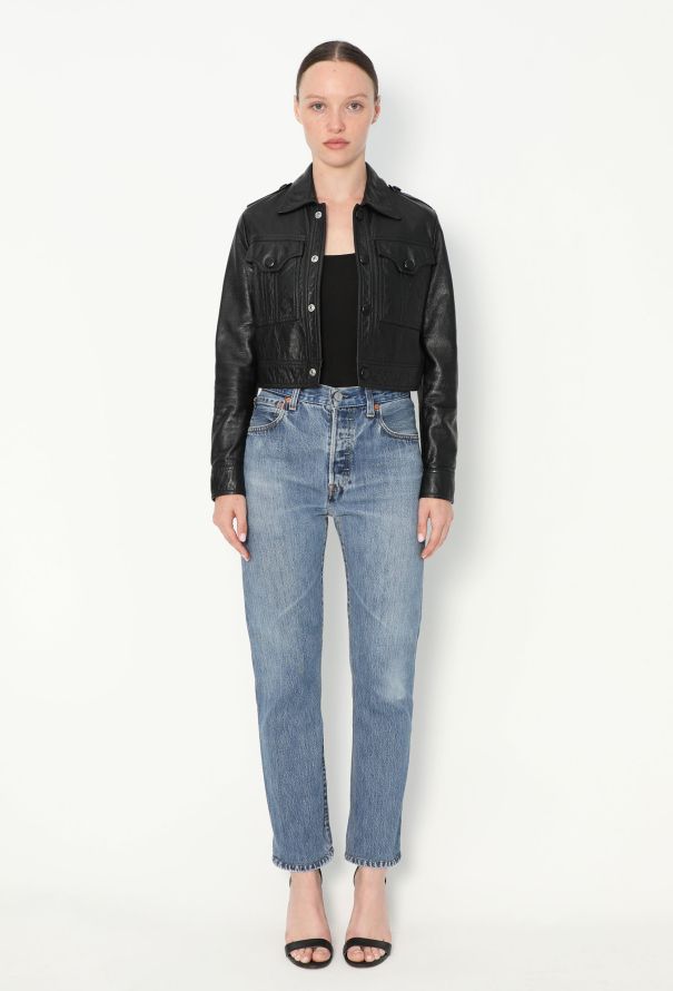 Céline S/S 2020 Cropped Lambskin Jacket - 4