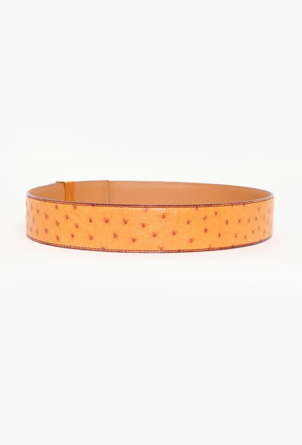 Hermès 1995 Ostrich 'Collier de Chien' Belt - 2