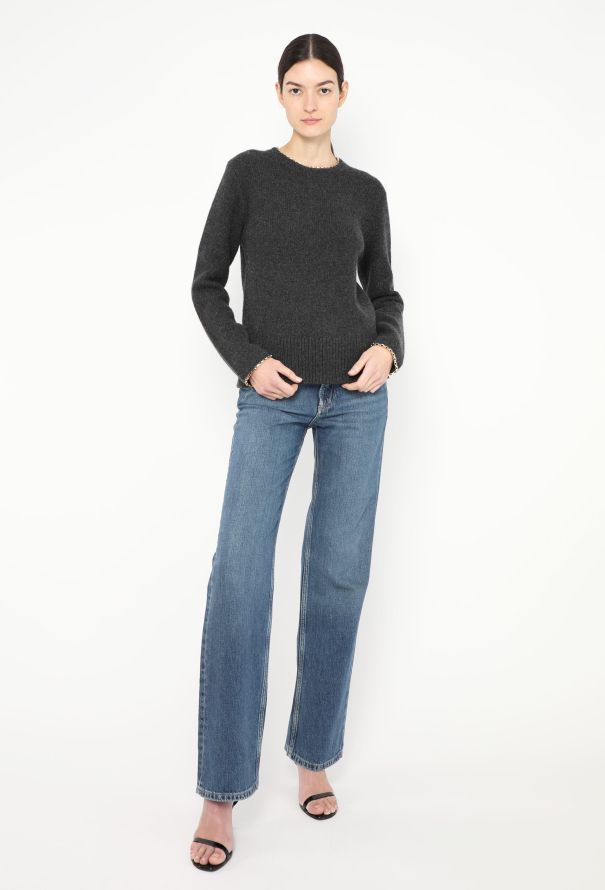 Toteme 2023 Chain Trim Knit Sweater - 3