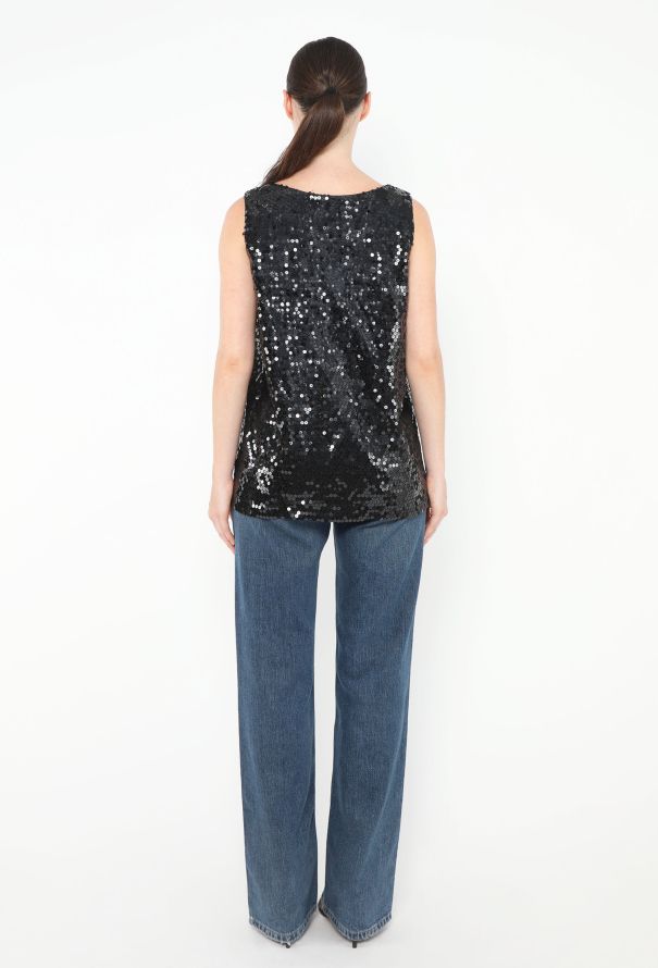 Saint Laurent 1992 Sequin Tank Top - 3
