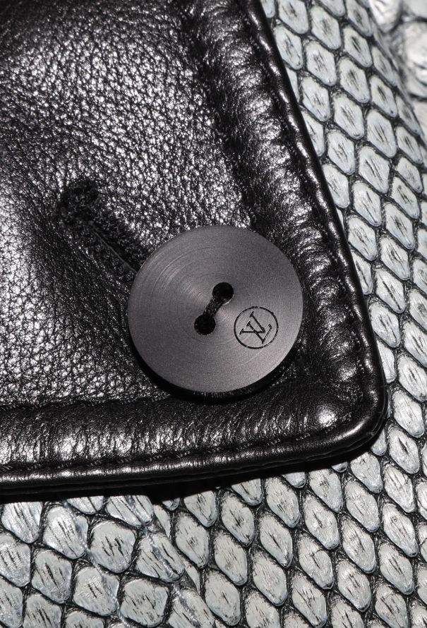 Louis Vuitton Python Leather Bomber Jacket - 7