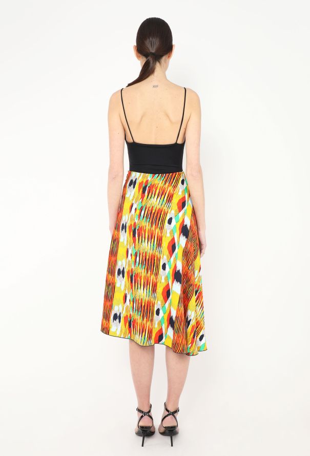 Céline Asymmetrical Ikat Print Skirt - 4
