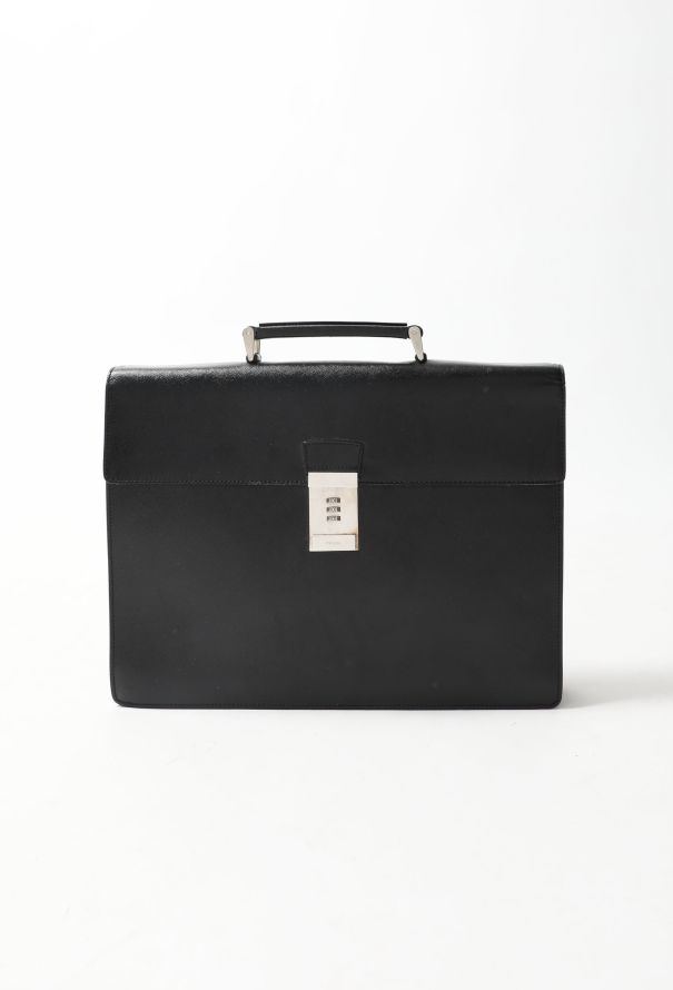 Prada Black grained Saffiano leather Briefcase - 1