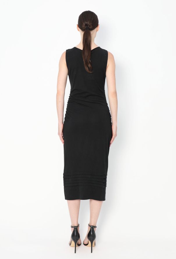 Prada Ruched Cotton Bodycon Dress - 3