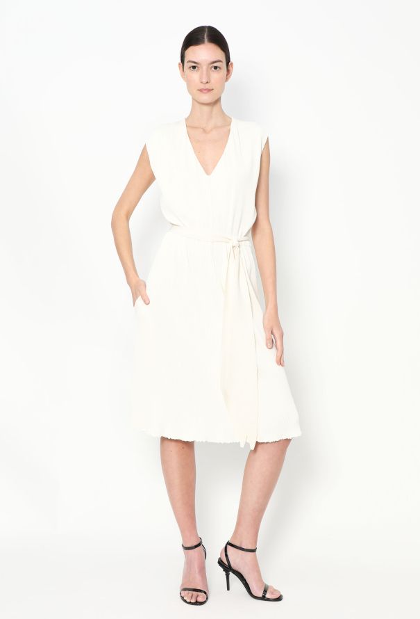 Céline Classic Belted Ribbed Dress - 4