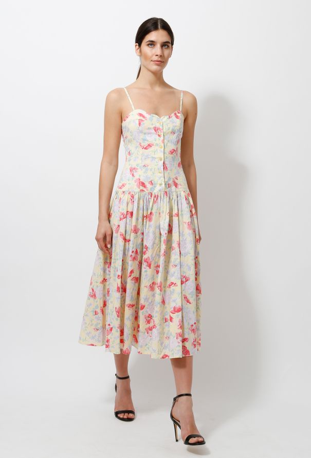 80s Laura Ashley Floral Dress - 2