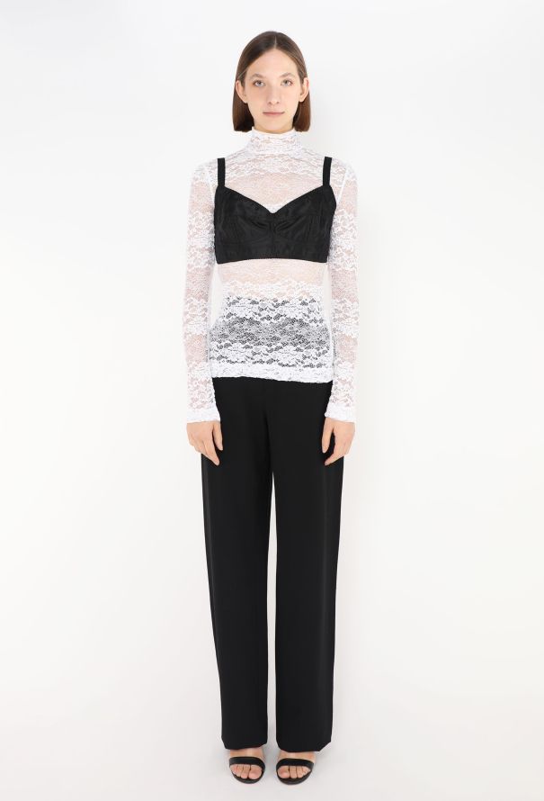 Dolce & Gabbana '90s Chantilly Top & Bralette - 2