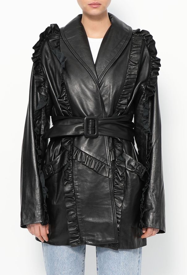 Rodarte F/W 2016 Ruffled Leather Jacket - 1