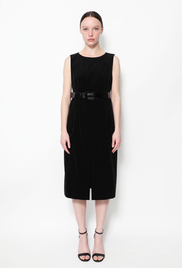 Chanel F/W 2007 Corduroy Belted Dress - 1