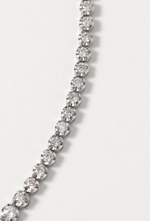 Vintage Fine Jewelry 18k White Gold & 7.5 Carats Diamond Necklace - 3